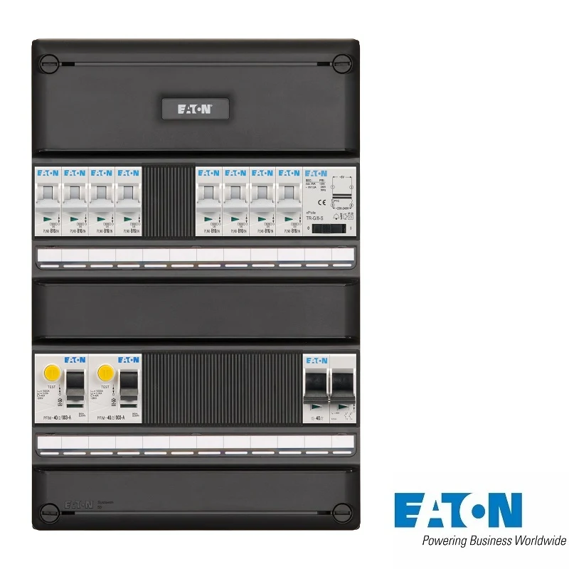 Eaton Systeem 55 groepenkast, 1-fase, enkele kast met 8 gewone groepen
