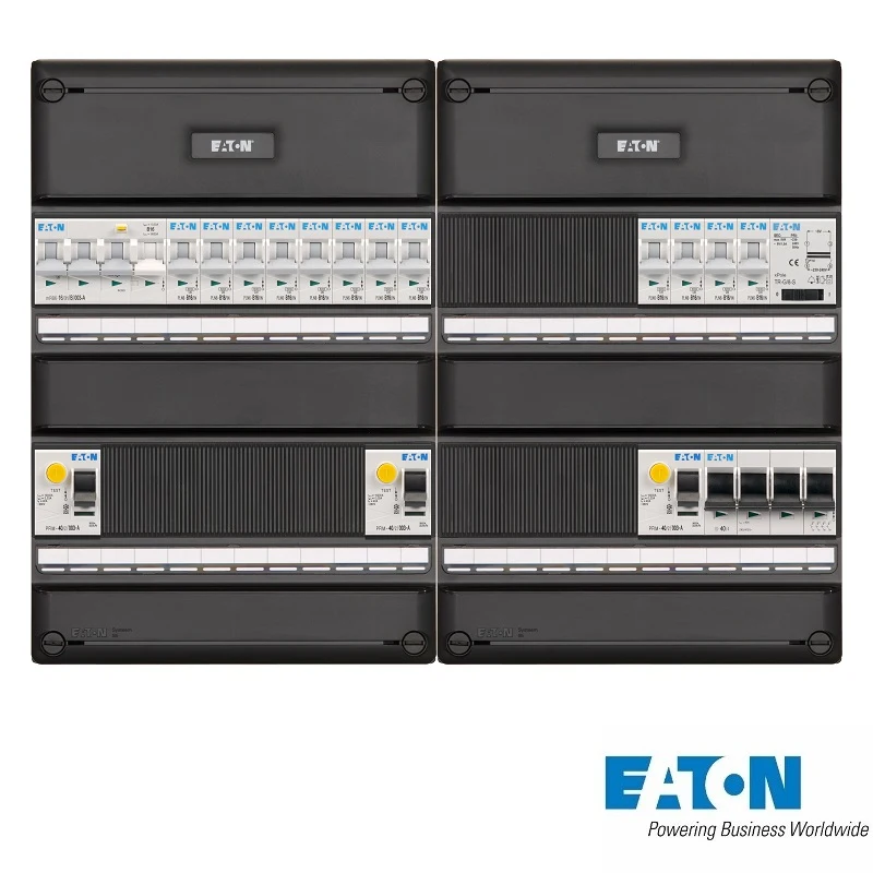 Eaton Systeem 55 groepenkast, 3-fasen, dubbele kast met 12 gewone groepen