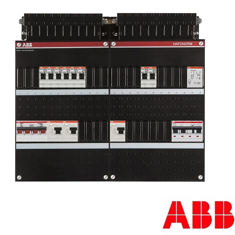 ABB Hafonorm groepenkast, 3-fasen, dubbele kast met 8 gewone groepen