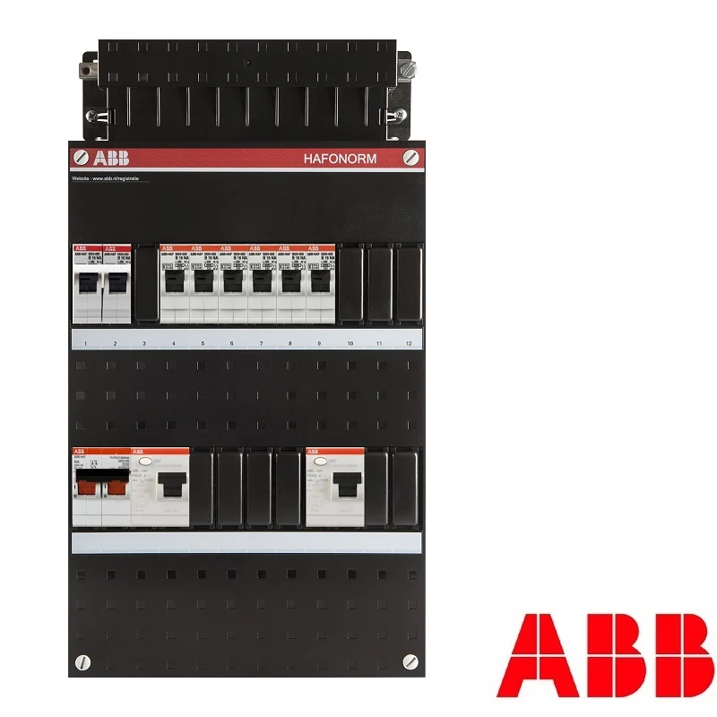 ABB Hafonorm groepenkast, 1-fase, enkele kast met 6 gewone groepen