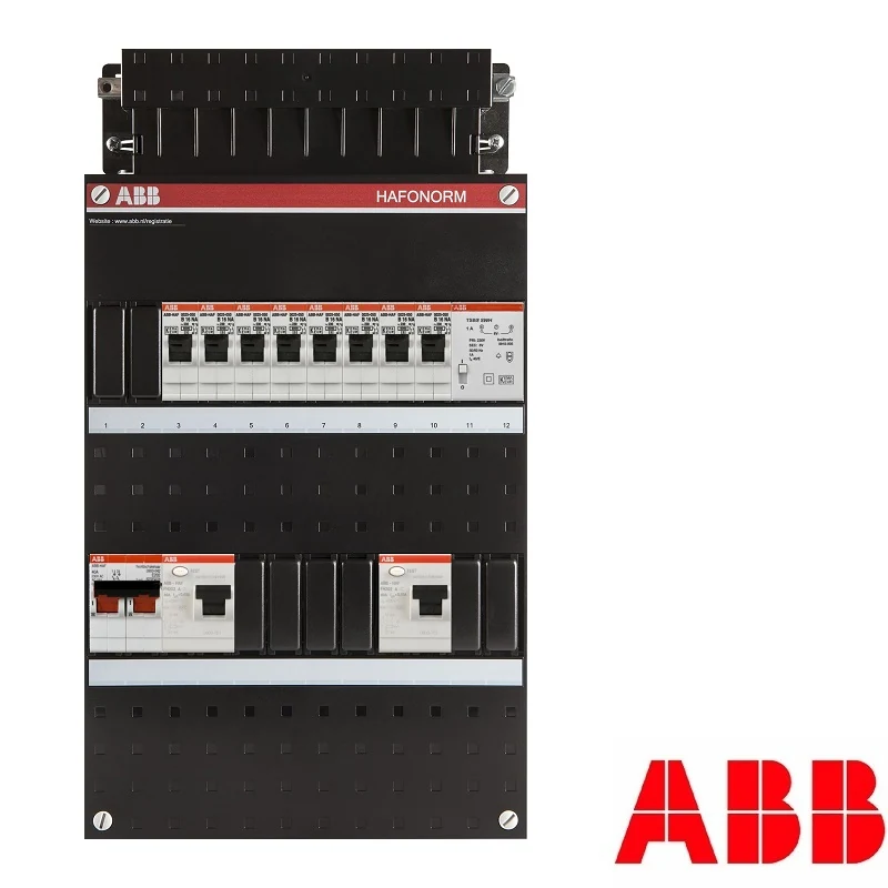 ABB Hafonorm groepenkast, 1-fase, enkele kast met 8 gewone groepen