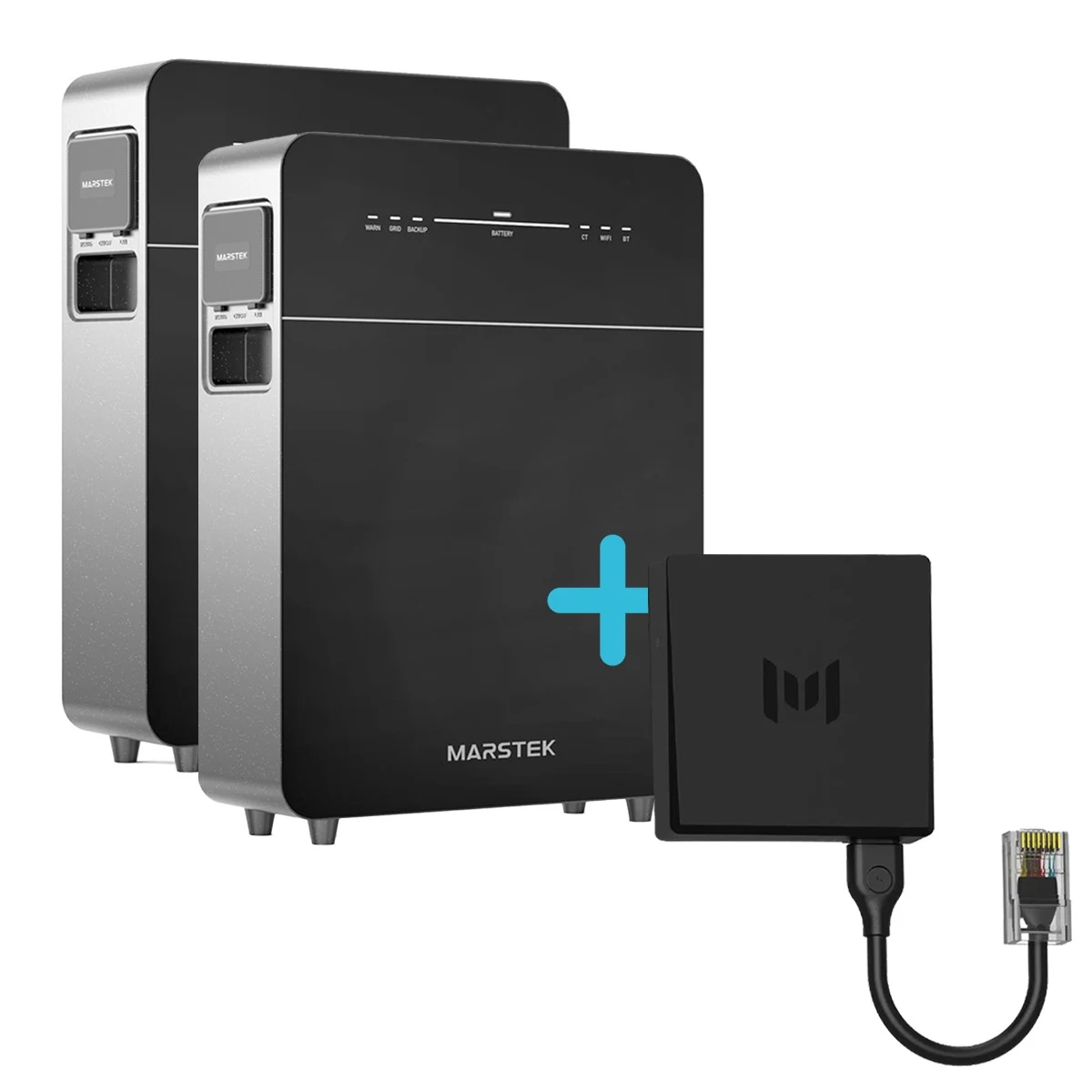 Twee gekoppelde Marstek Venus E 3.0 thuisbatterijen van samen 10,24 kWh met P1-meter