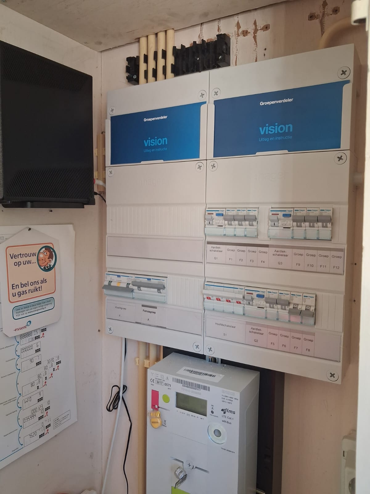 Hager groepenkast installatie – Emmen — groepenkast geplaatst in Emmen door Zeemanelektro