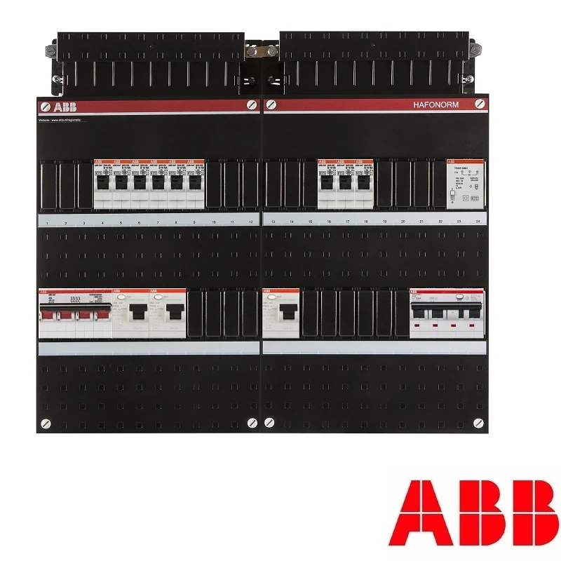 ABB Hafonorm groepenkast, 3-fasen, dubbele kast met 9 gewone groepen