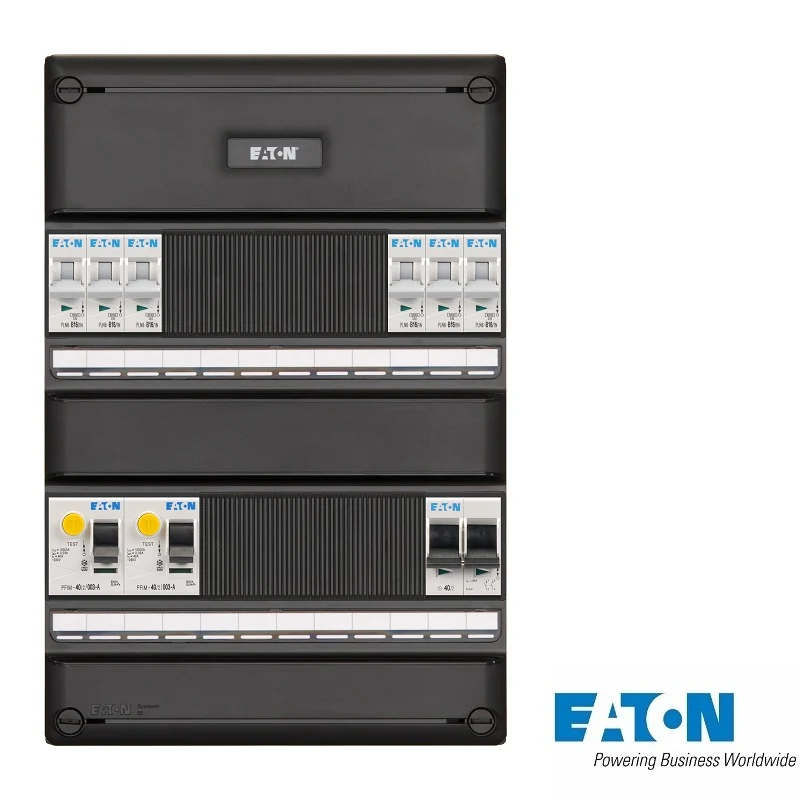 Eaton Systeem 55 groepenkast, 1-fase, enkele kast met 6 gewone groepen